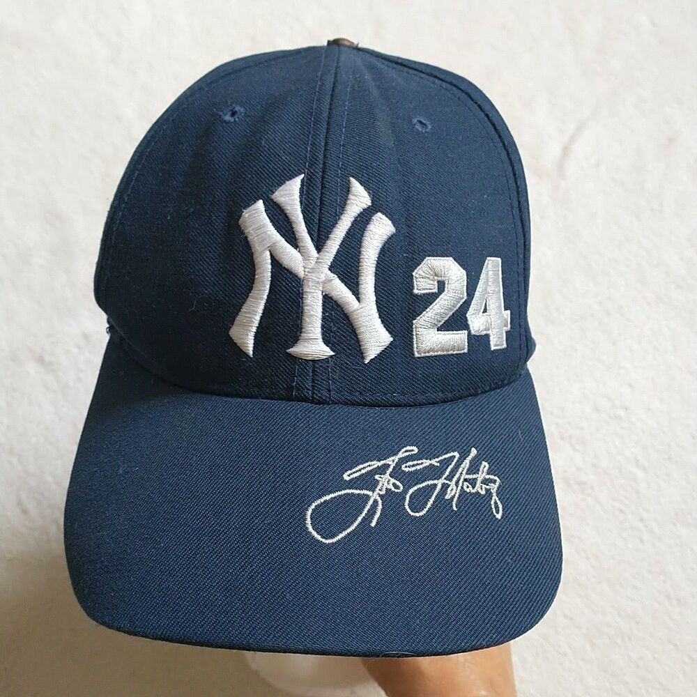 New York Yankees Hat Cap #24 Tino Martinez Embroidered Signed Michael Mark